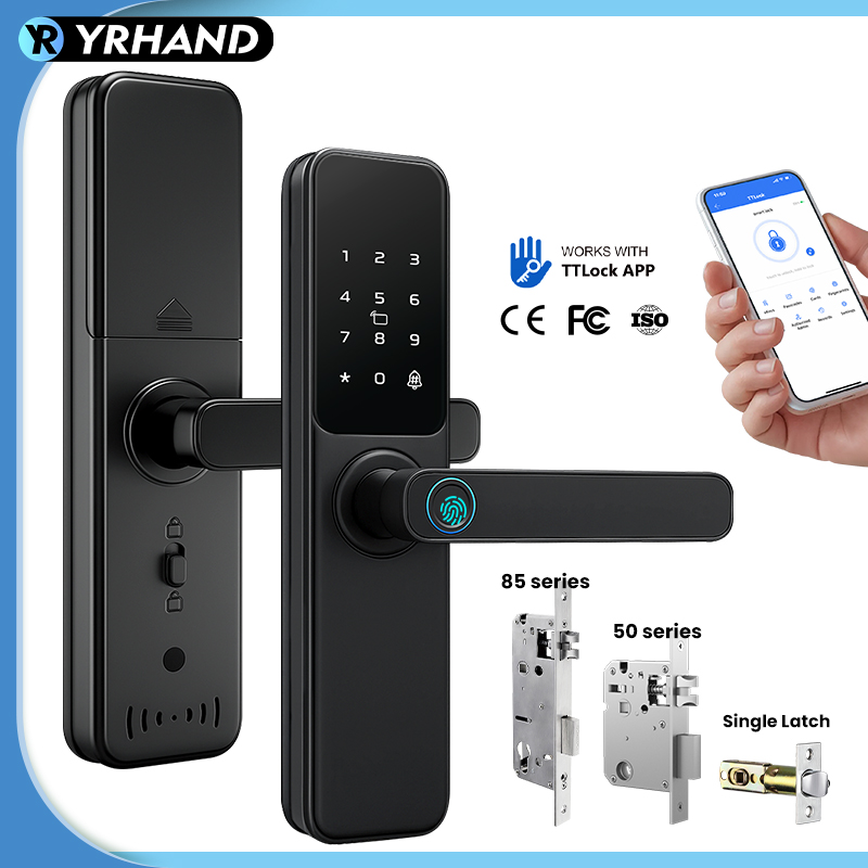 Home Security Battery - Bluetooth TTLock-app Vingerafdrukslot Cerradura Inteligente Touchscreen