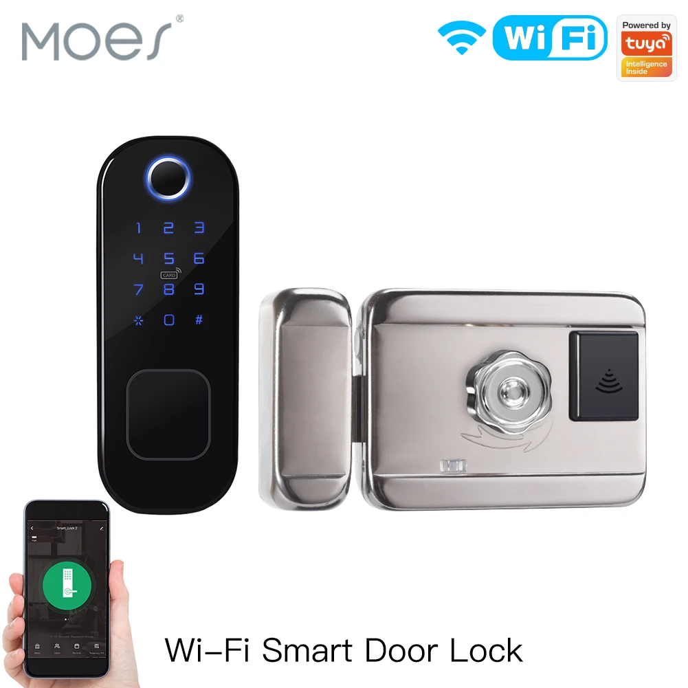 Home Security Locks For Doors - MOES WiFi Tuya Smart Lock Deur