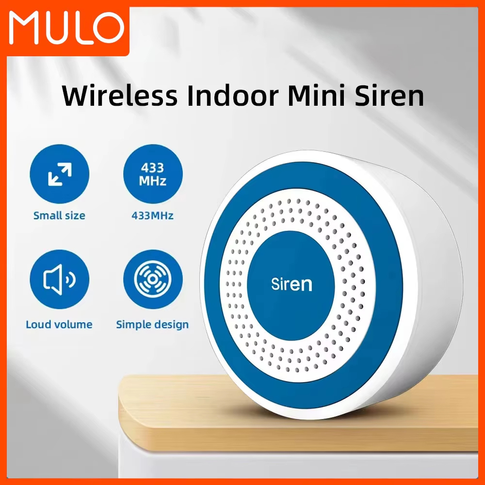 Home Security Deals - MULO Mini Alarmsirene Draadloos 433MHz Geluid