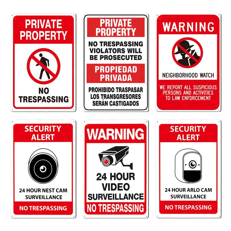 Home Yard Security - Privé-eigendom Verboden toegang 24 uur video
