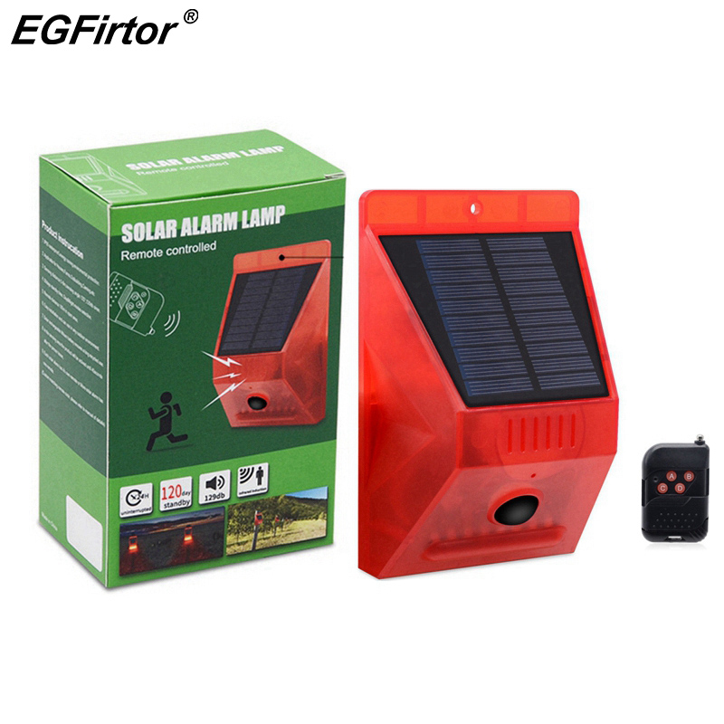 Home Yard Security - Solar Alarm Lamp Afstandsbediening Security Alarm