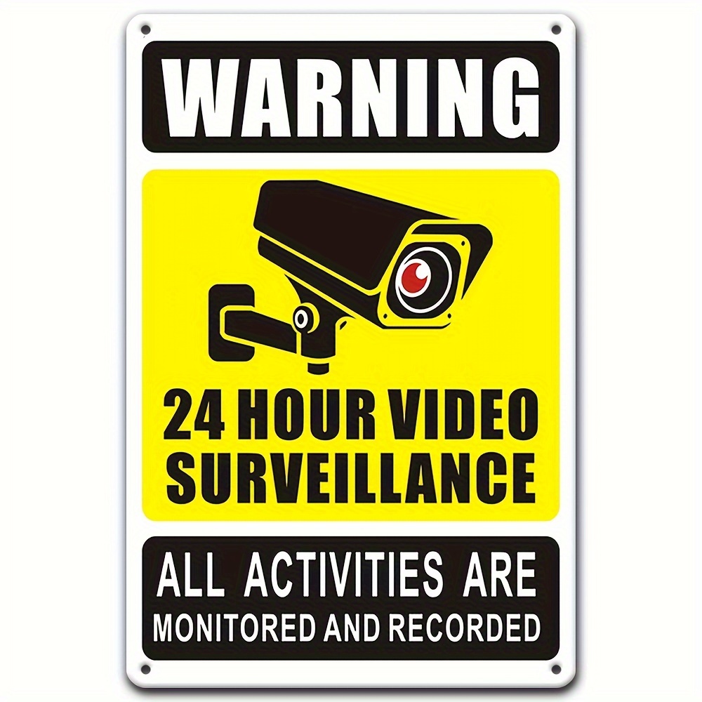 Home Security Business - 24/7 videobewakingswaarschuwingsbord - duurzaam ijzeren metaal