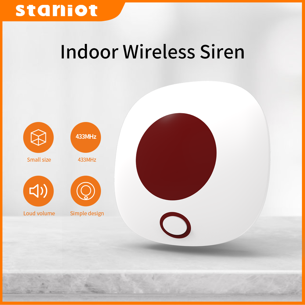 Home Security Deals - Staniot Indoor Draadloze Sirene 433Mhz Inbraak
