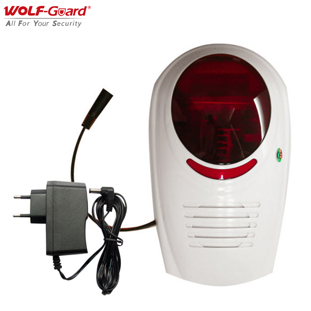 Home Security Deals - Wolf-Guard 433MHz Draadloos Geluid Knipperende Sirene