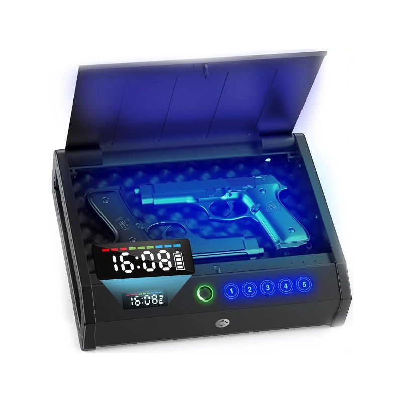 Safe Box Digital - Hoge beveiligingsklasse anti-diefstal kluis met vingerafdrukscanner,