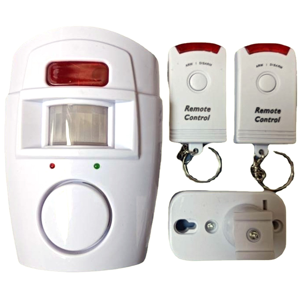 Home Security Battery - Draadloos Bewegingssensor Alarm Met 2 Afstandsbedieningen