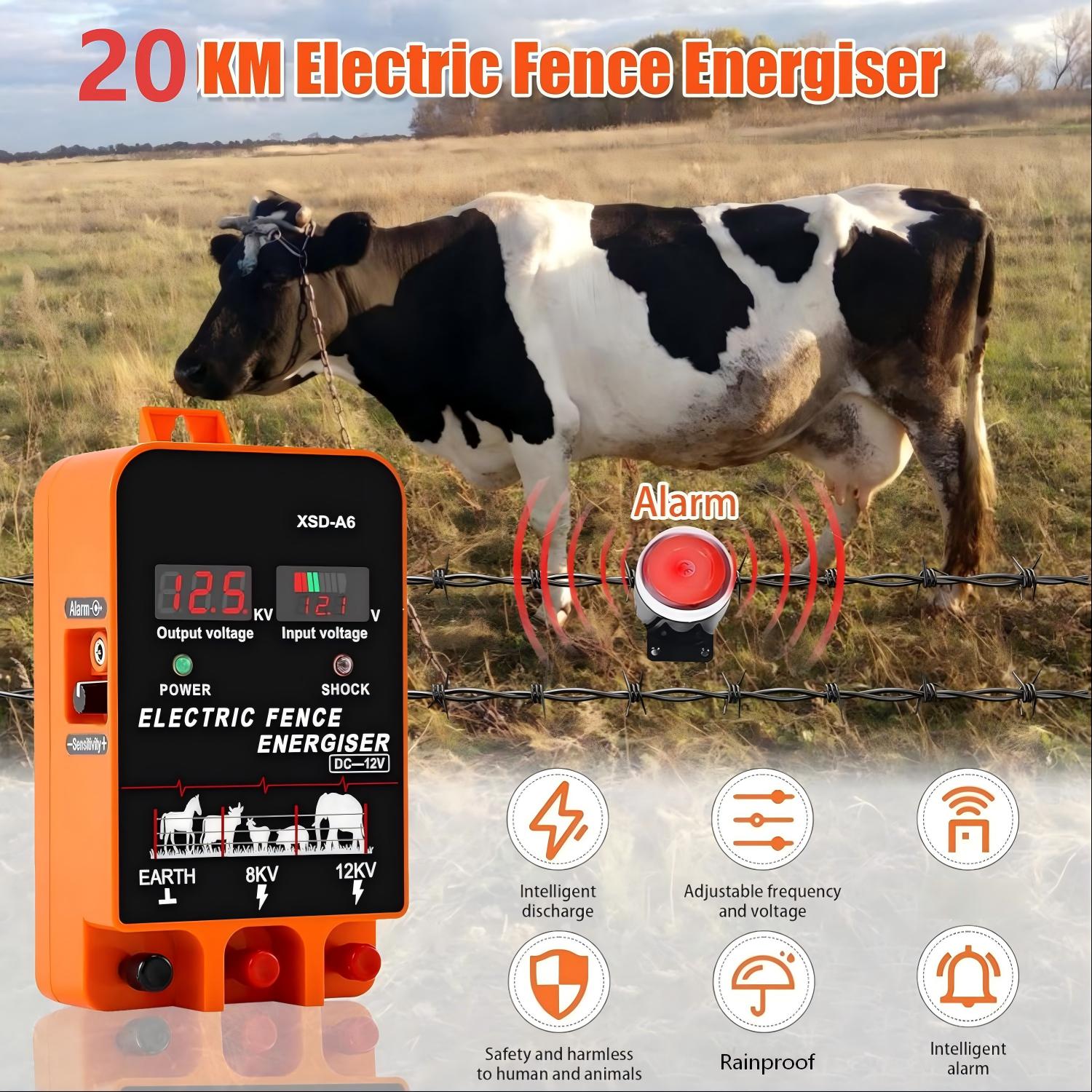 20KM Elektrische Hek Energizer - Home Security Electric Fence recensie en prijs