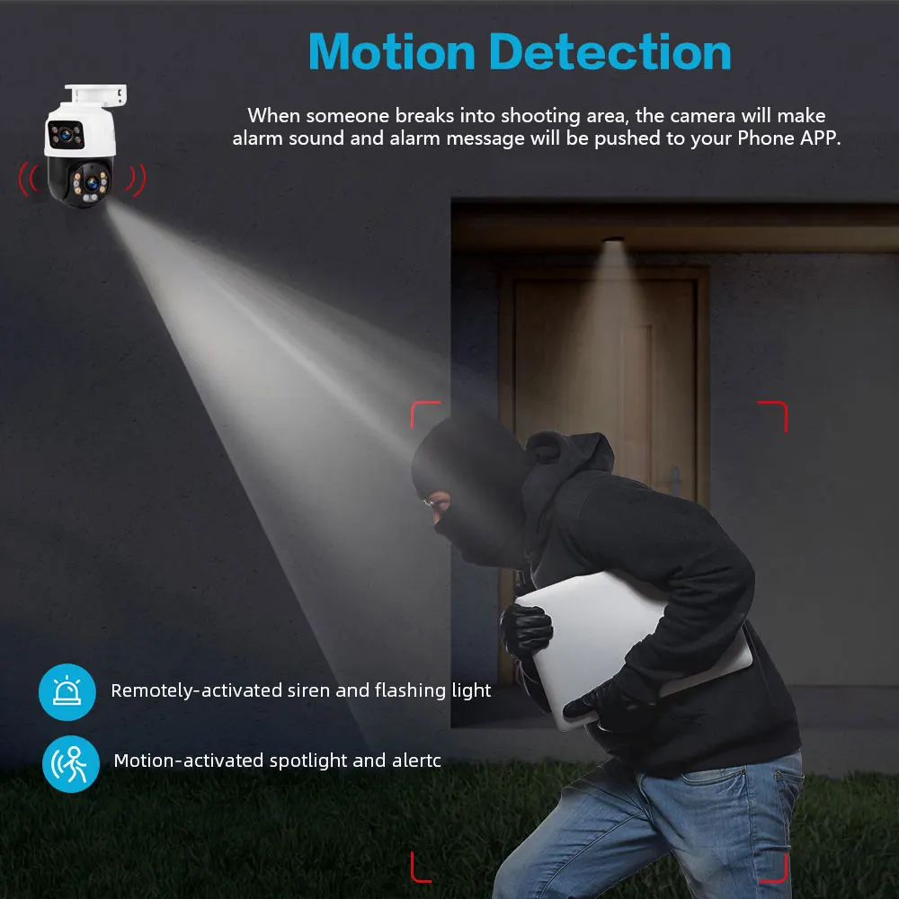 Buiten 8MP POE PTZ beveiliging - Home Yard Security recensie en prijs