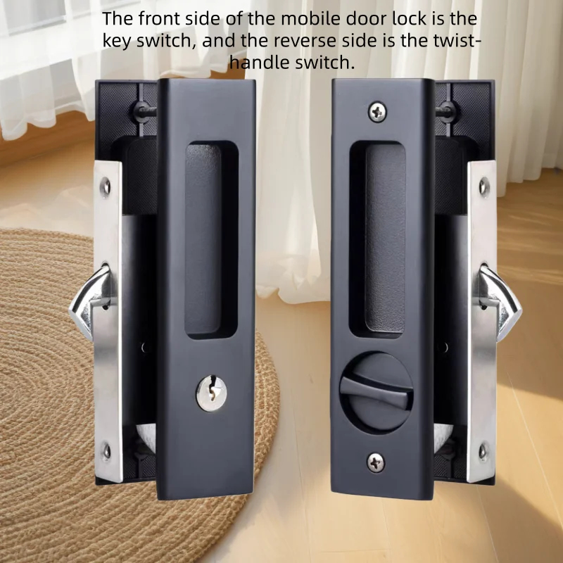 Robuuste zwarte schuifdeurhaak - Home Security Locks For Doors recensie en prijs