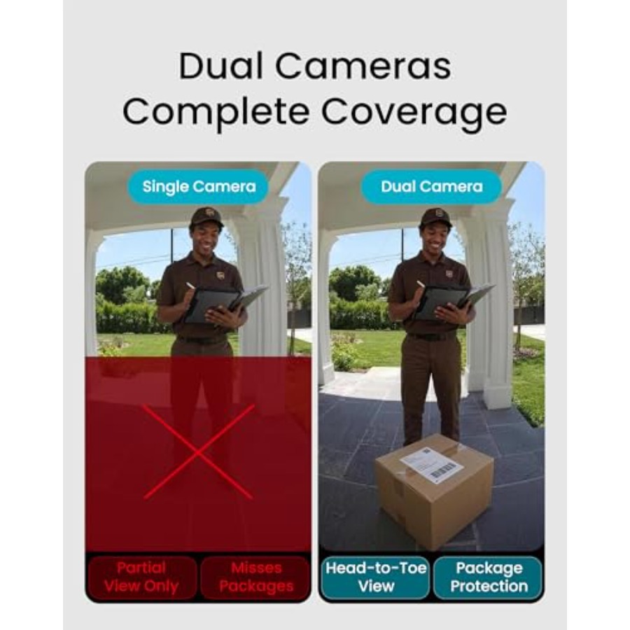 Draadloze deurbelcamera voor t - Home Security Cameras No Subscription recensie en prijs