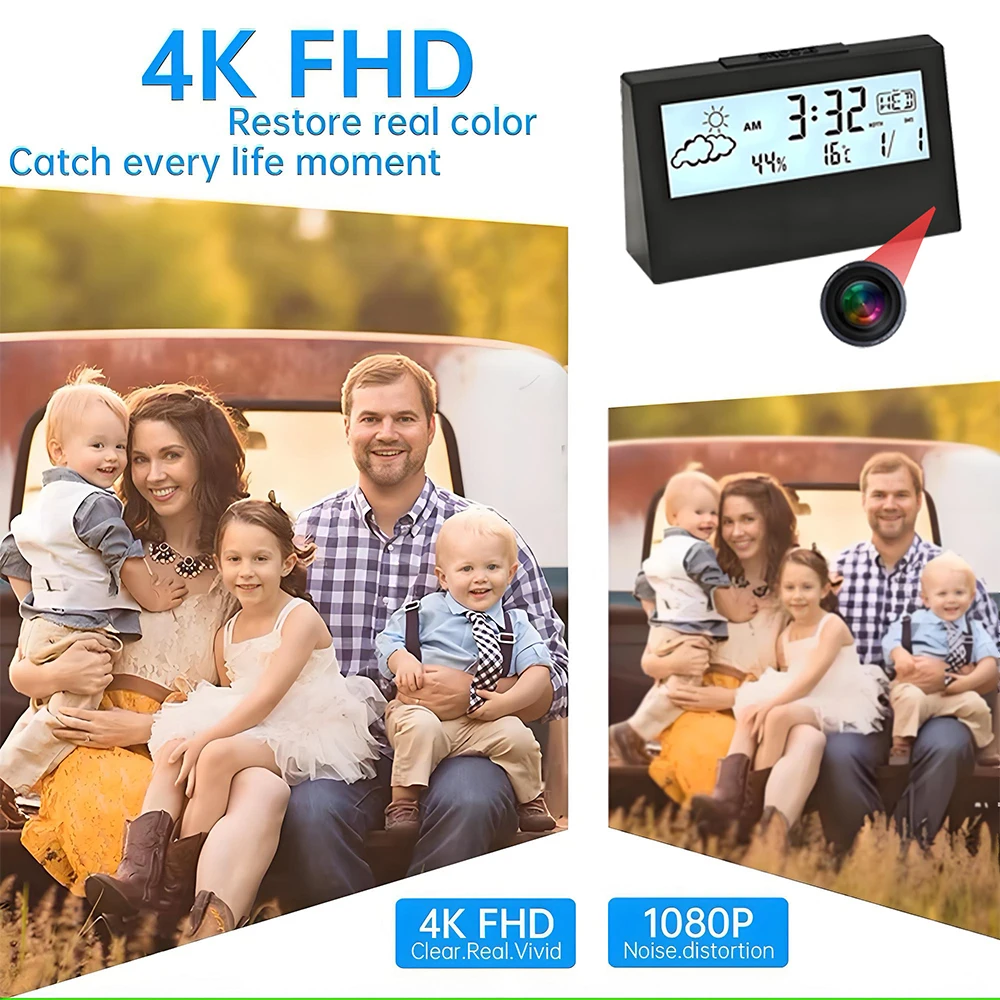 4K WiFi Klokcamera met bewegin - Home Security Prices recensie en prijs